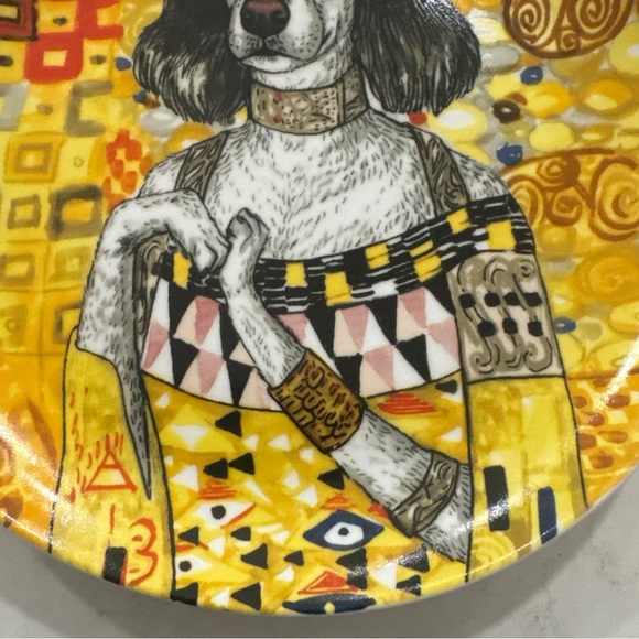 WEST ELM RACHEL KOZLOWSKI DAPPER ANIMAL DOG PLATE OPEN BOX - Picture 5 of 8